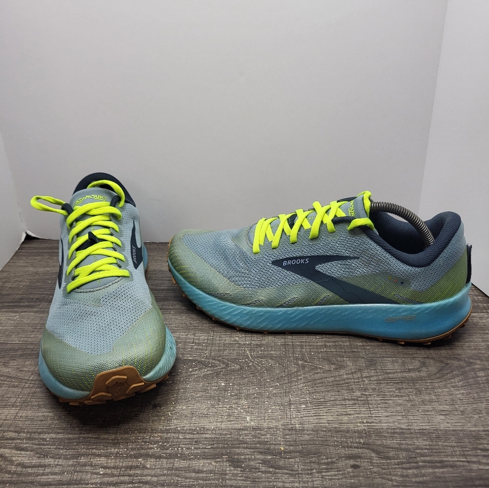 Brooks Catamount Trail Running Shoes Blue Nightlife Biscuit Women's Sz 12